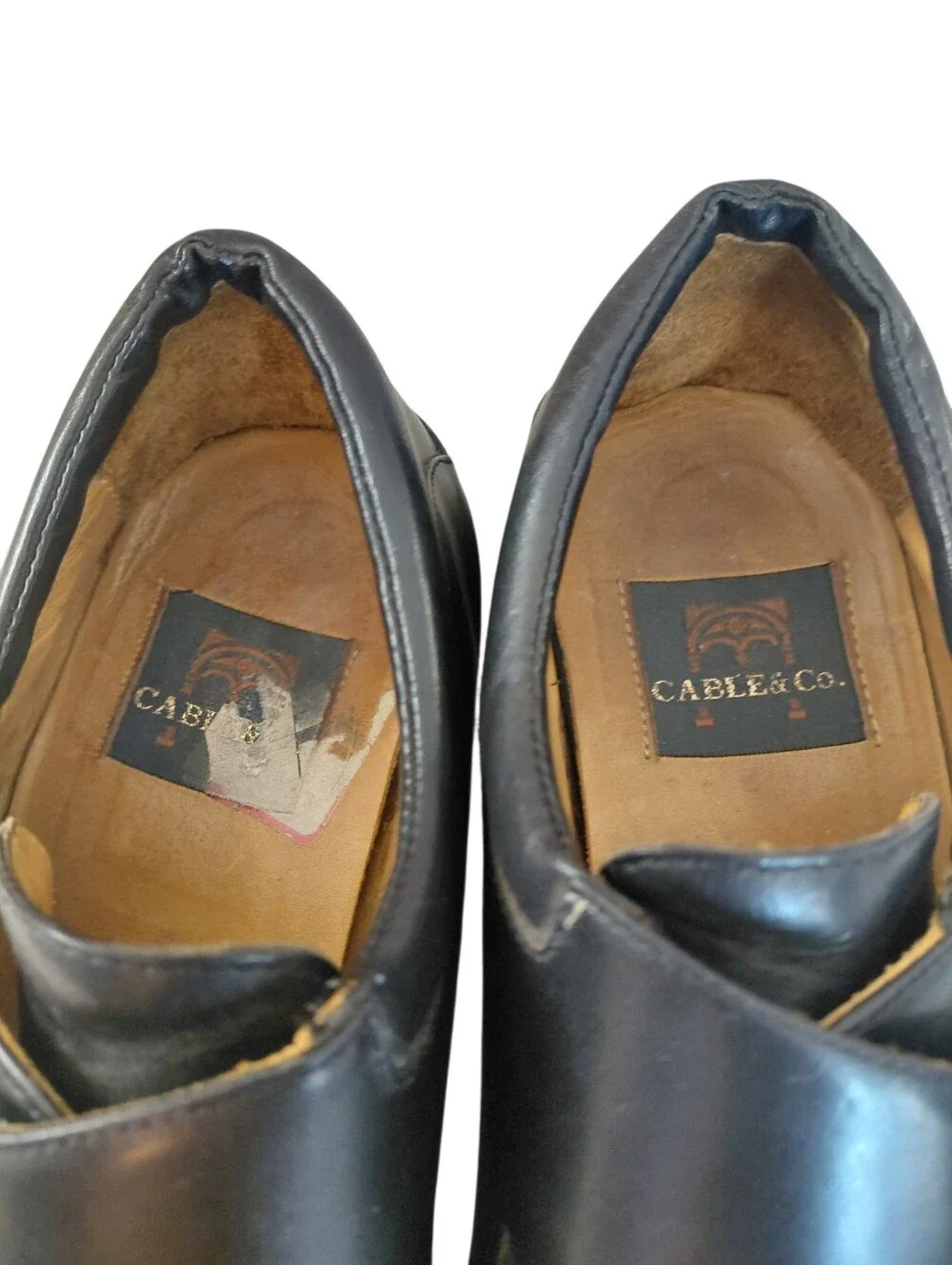 Cabke & Co. Terry Black Leather Monk Strap Dress Shoes Size 10.5